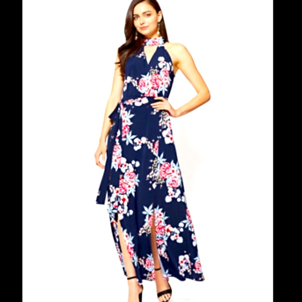 💐Floral Halter Maxi Dress💐
